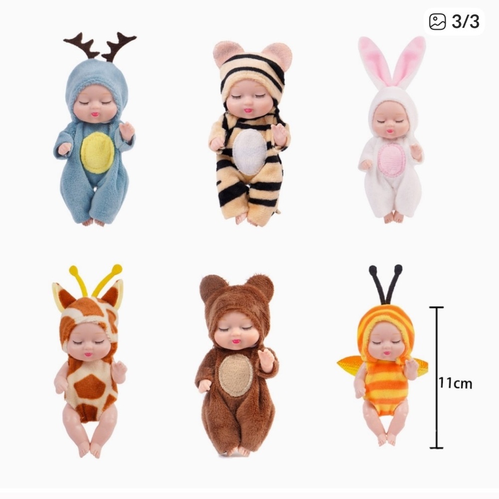 Doll Lovely Sleeping Babies Doll set of 6  NIB